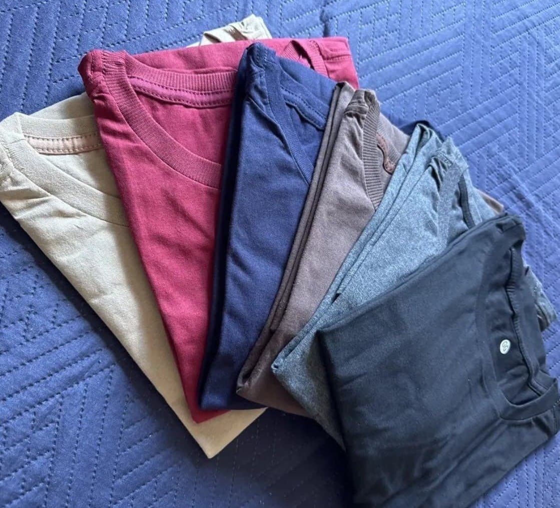 Kit 7 Camisetas Básicas Algodão Premium Masculina