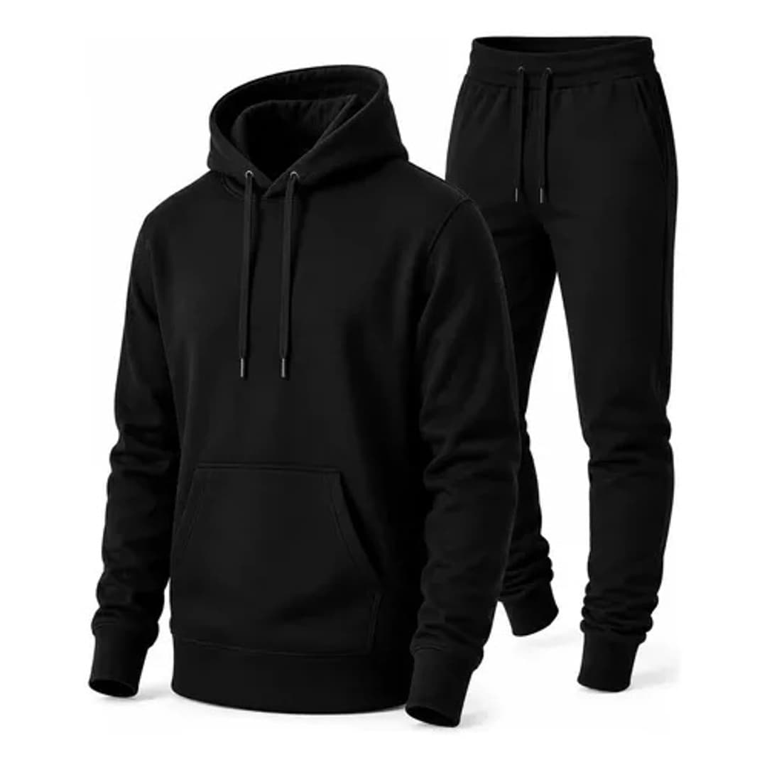 Conjunto de Calça e Blusa de Moletom Liso